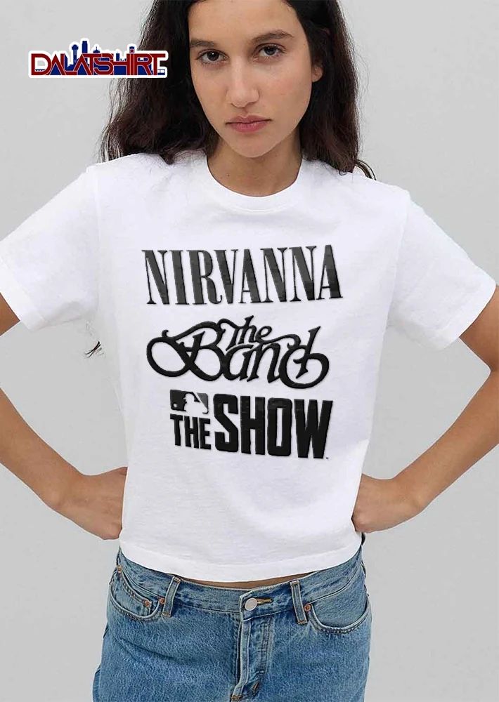 Major League Baseball MLB Nirvanna The Band Show Batter Silhouette Stacked Logos shirt