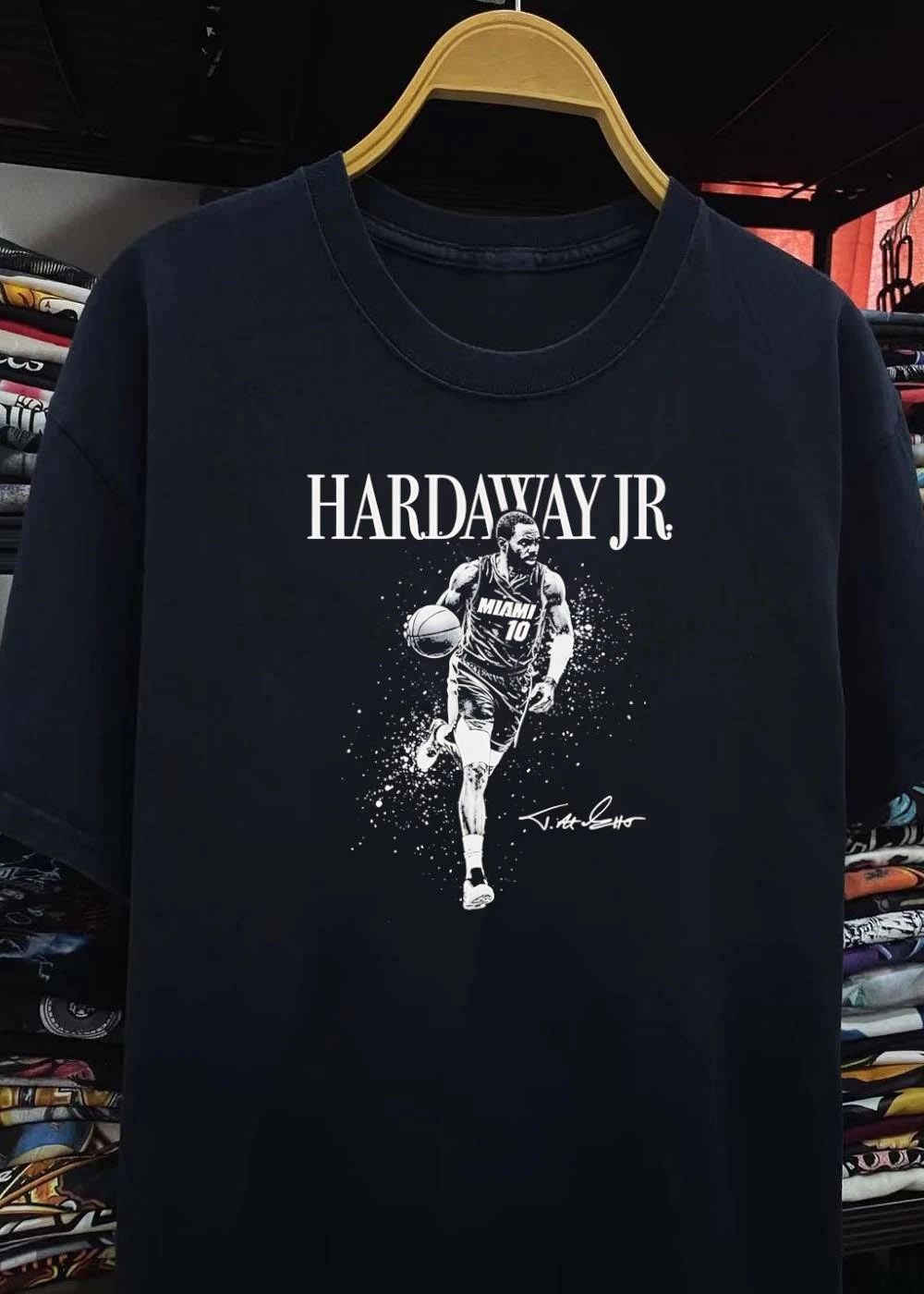 Tim Hardaway Jr Signature Basketball Player Dribbling Miami Heat T-Shirt