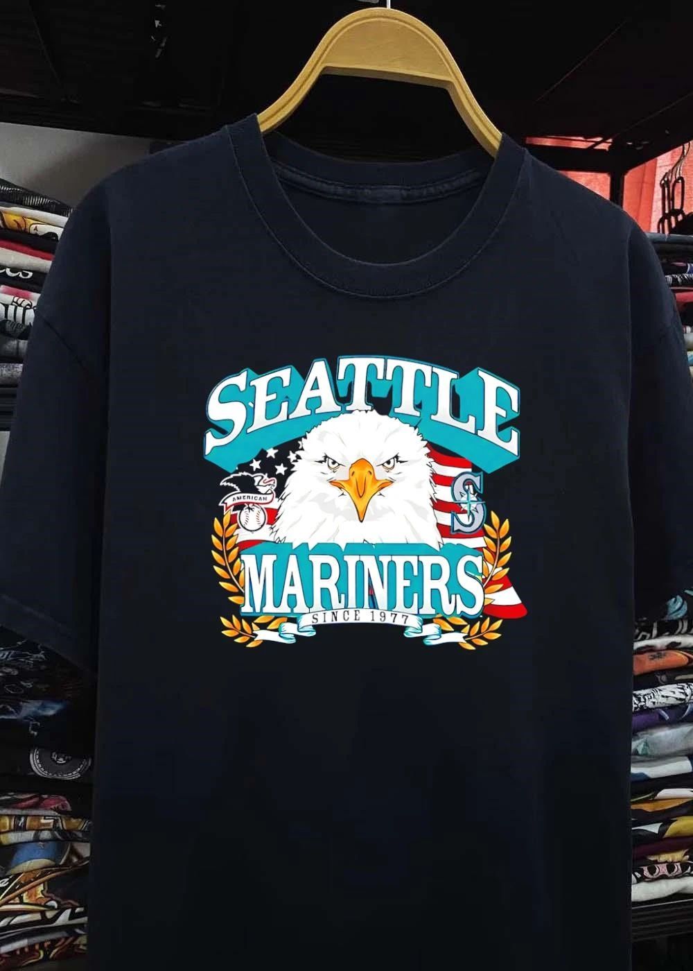 Since 1977 Seattle Mariners Eagle American Baseball Patriotic Shirt