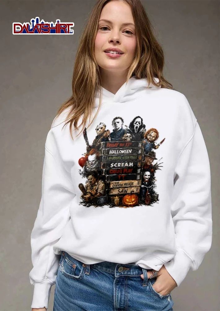 Friday The 13th Halloween Scream Childs Play IT Texas Chainsaw Massacre Saw Horror Movie shirt