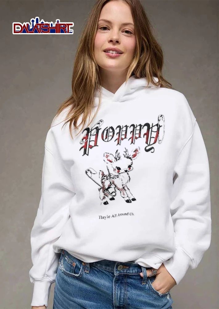 Poppy Theyre All Around US Vintage Pink Fawn Pierced Safety Pins shirt
