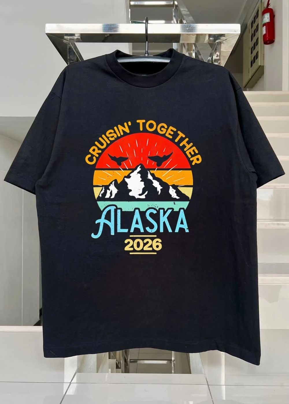 Cruisin Together Alaska 2026 Retro Mountain Travel shirt