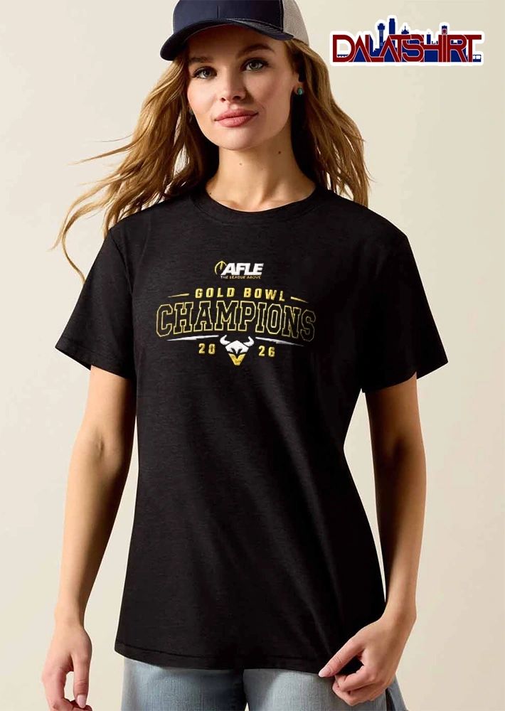 Afle The League Above Gold Bowl Champions 2026 Horned Bull Logo Lightning Bolts shirt