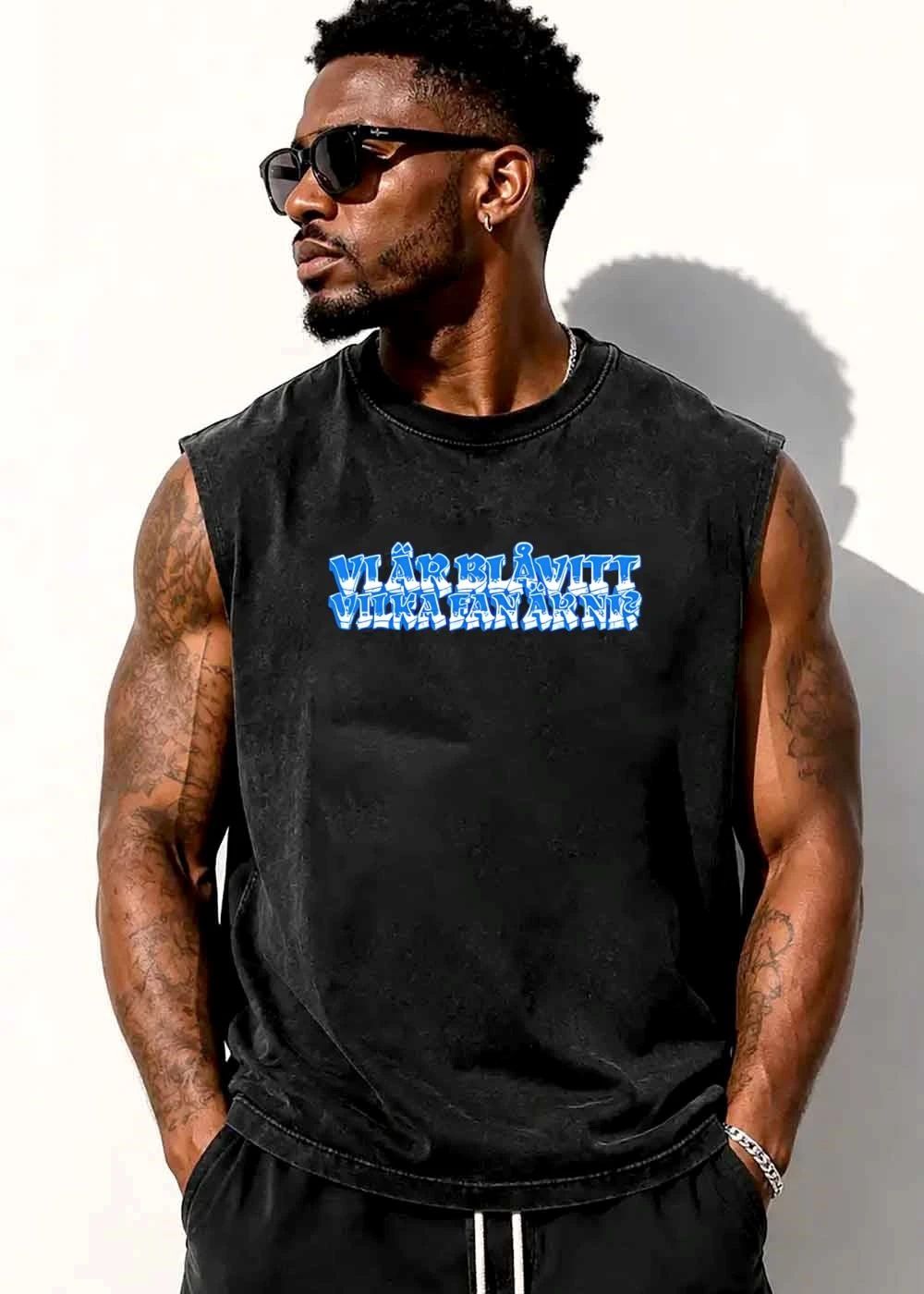 Vi R Bl Vitt Vilka Fan Ni Blue White Ice Graffiti 3d Letters shirt
