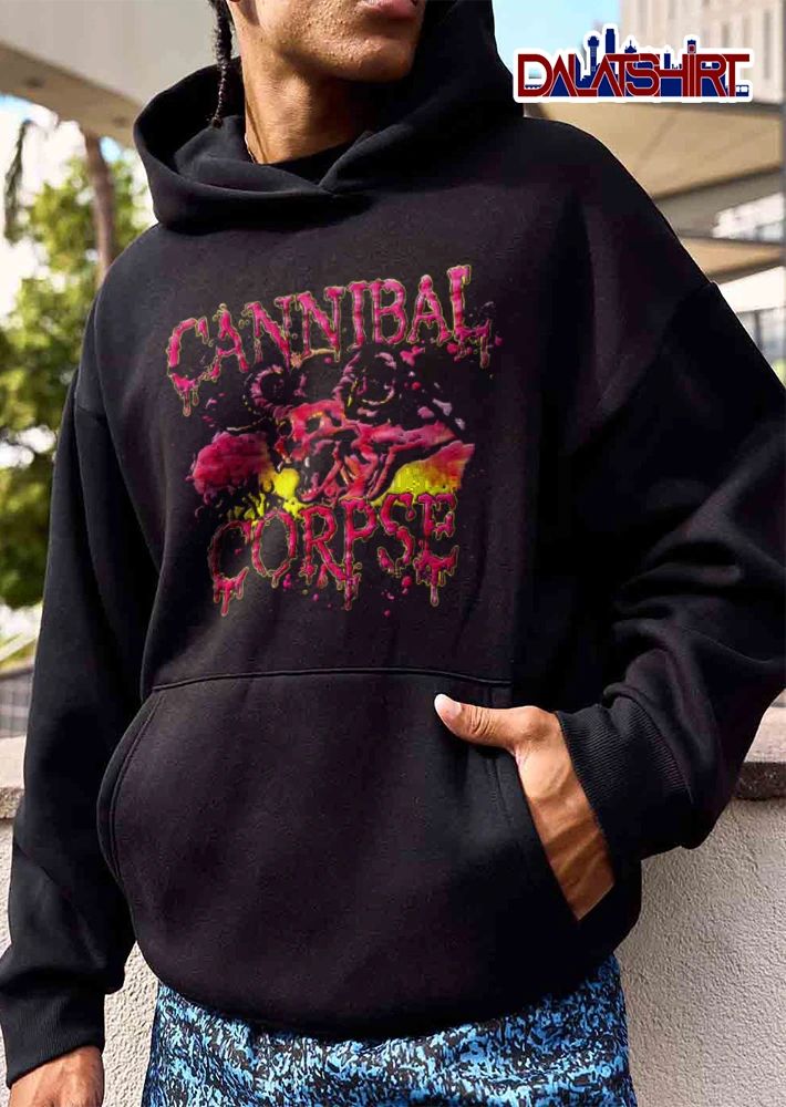 Cannibal Corpse Horned Demon Skull Winged Figures Dripping Slime Red Glow shirt