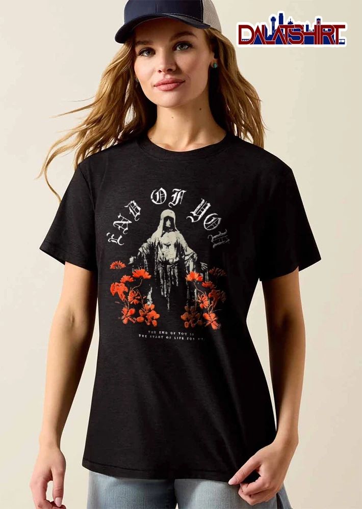 End Of You The Is Start Life For Me Hooded Statue Red Flowers shirt