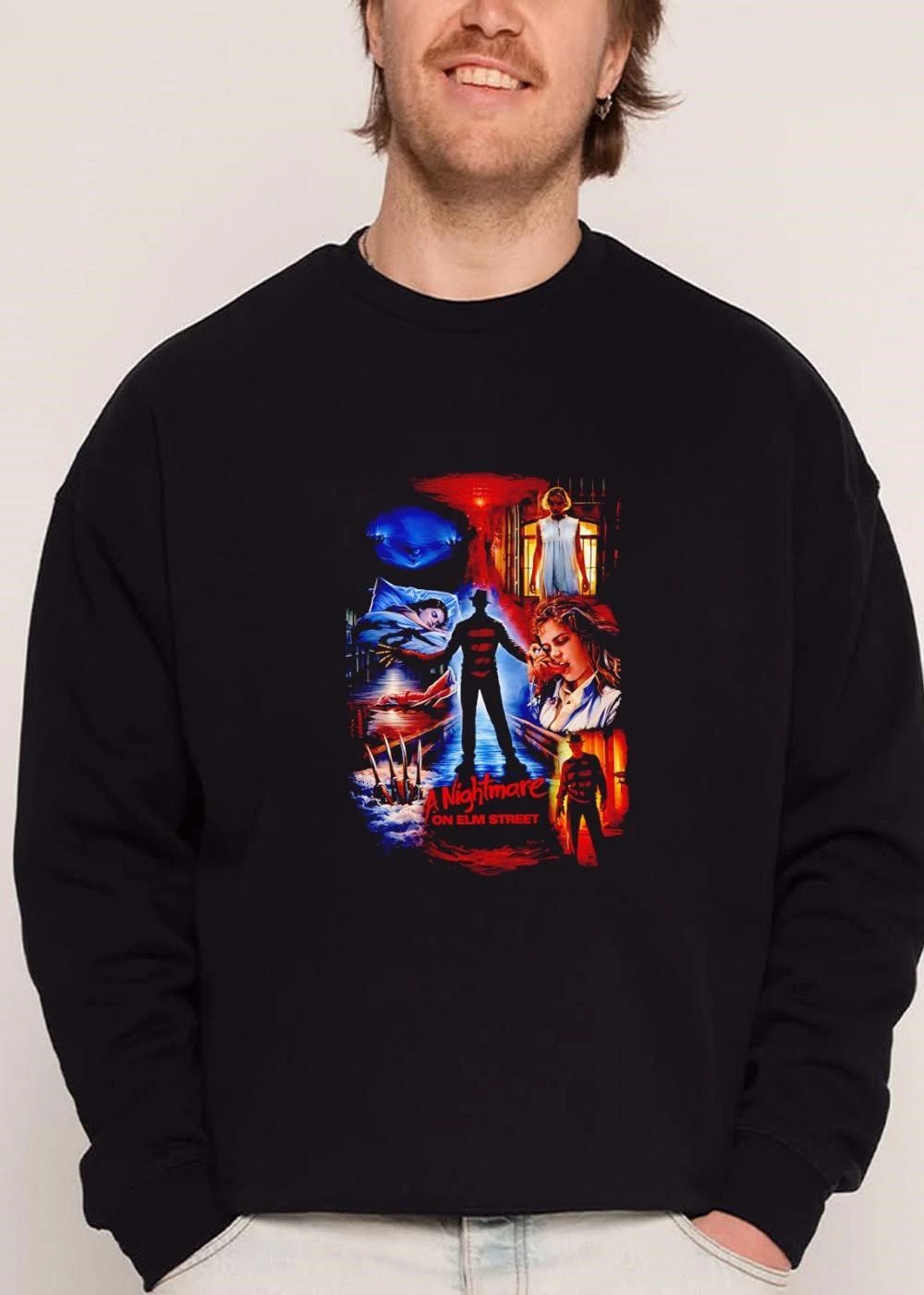 A Nightmare On Elm Street Freddy Krueger Silhouette Nancy Phone Glove Water Collage shirt