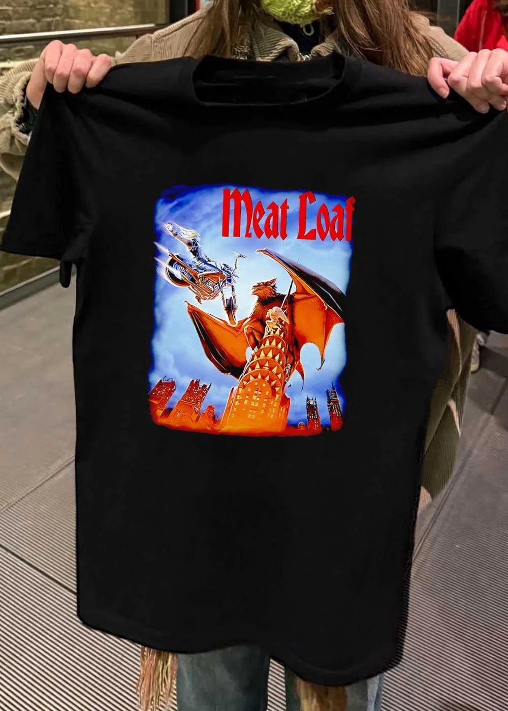 Meat Loaf Bat Out of Hell Motorcycle Riding Demon Graphic T-Shirt