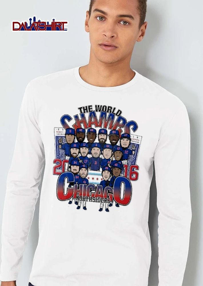 Chicago Cubs MLB The World Champs Northsiders 2016 Cartoon Caricature Roster shirt