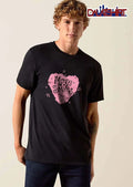 More Smiles DWC Torn Pink Heart Hand Drawn Outline Stars shirt