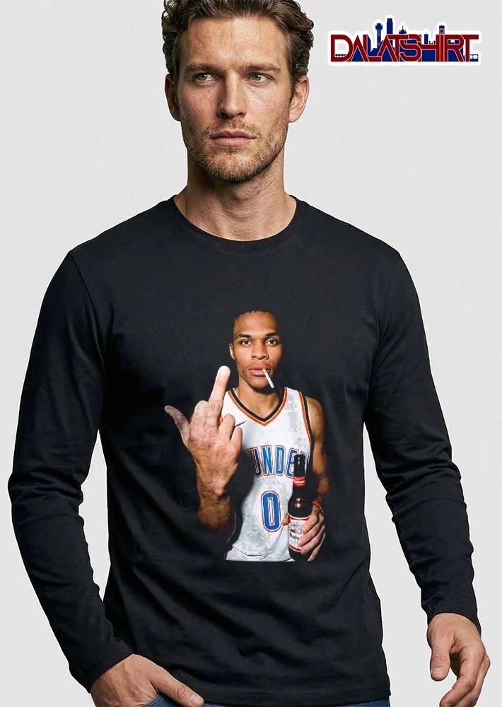 Russell Westbrook Middle Finger Cigarette Beer 0 Shirt