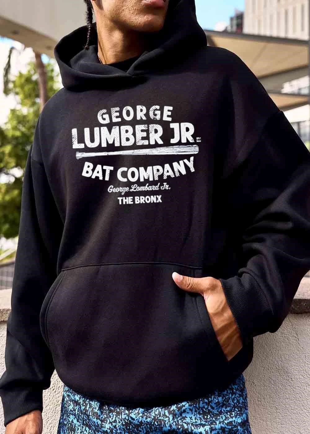 George Lumber Jr Bat Company Lombard The Bronx Distressed Baseball shirt