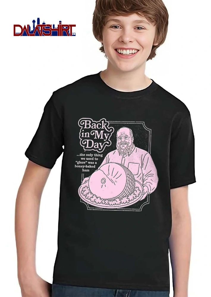 Back In My Day The Only Thing We Used To Glaze Was A Honey Baked Ham Platter Line Art shirt
