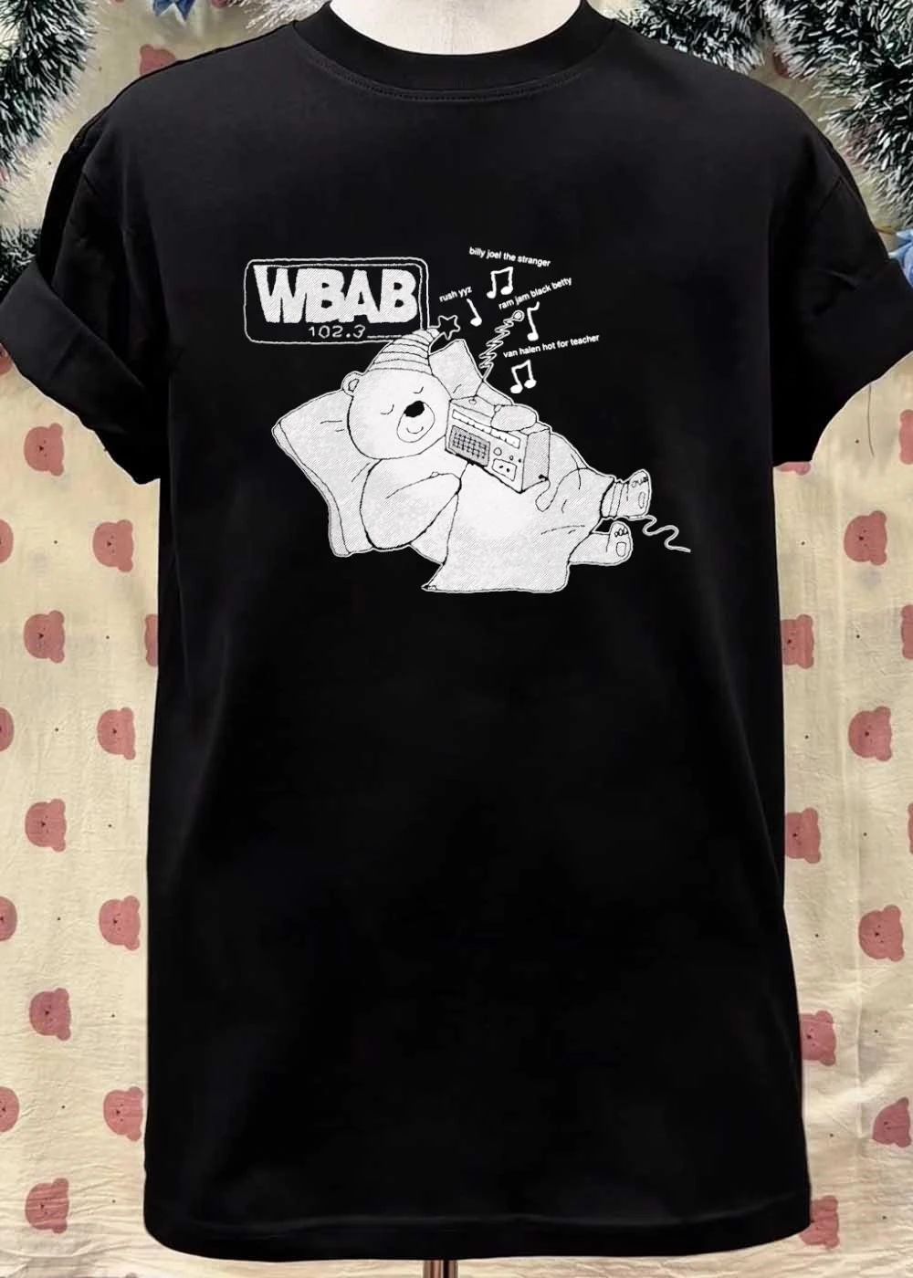 WBAB 102.3 Bear Sleeping with Radio Billy Joel The Stranger Rush YYZ shirt
