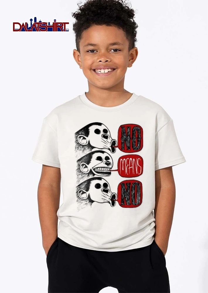 Three Monkeys No Means No Speech Bubble Shirt