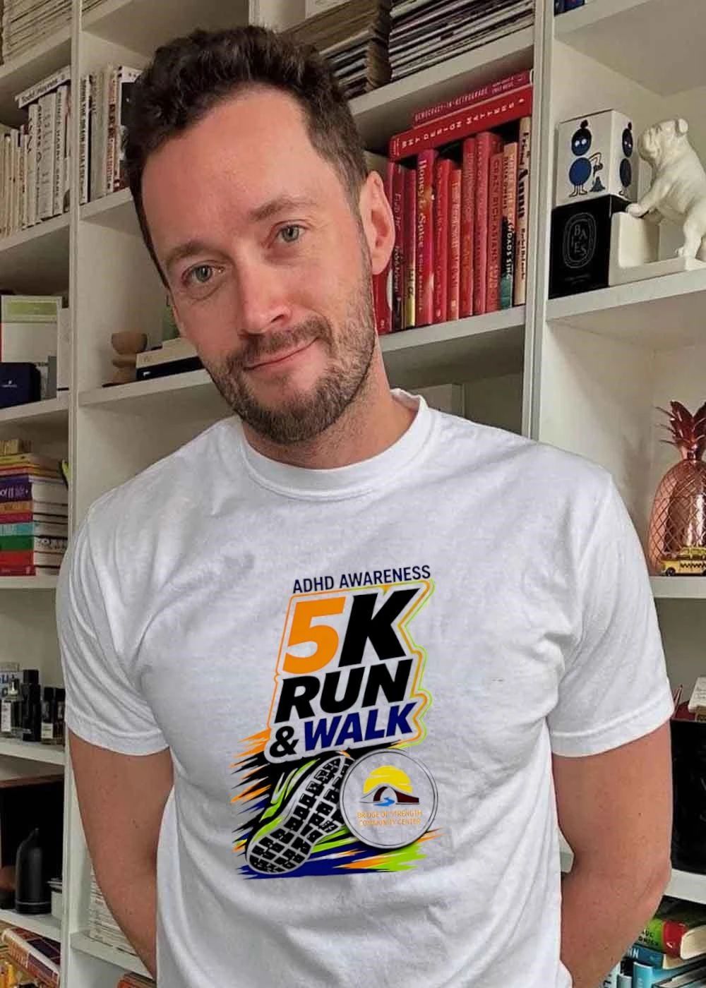 ADHD Awareness 5K Run & Walk Bridge of Strength Community Center shirt