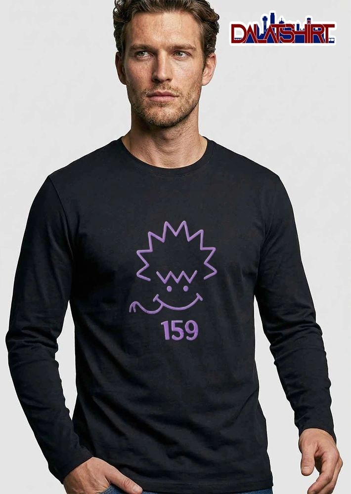 159 Purple Neon Lisa Simpson Smile Line Art shirt