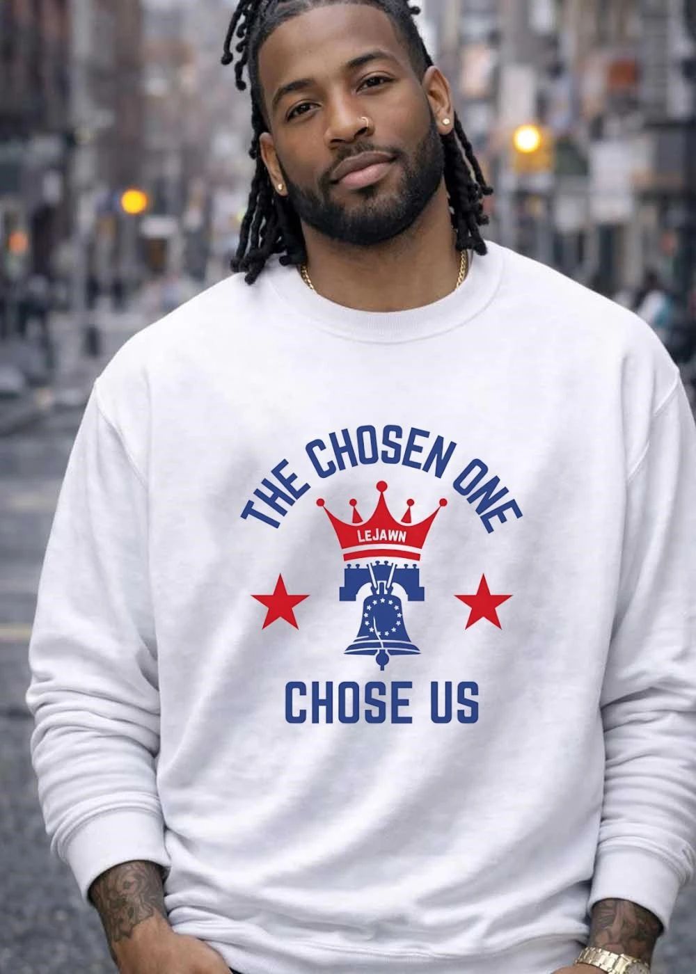The Chosen One Chose Us Lejawn Bell Crown Stars Patriotic shirt