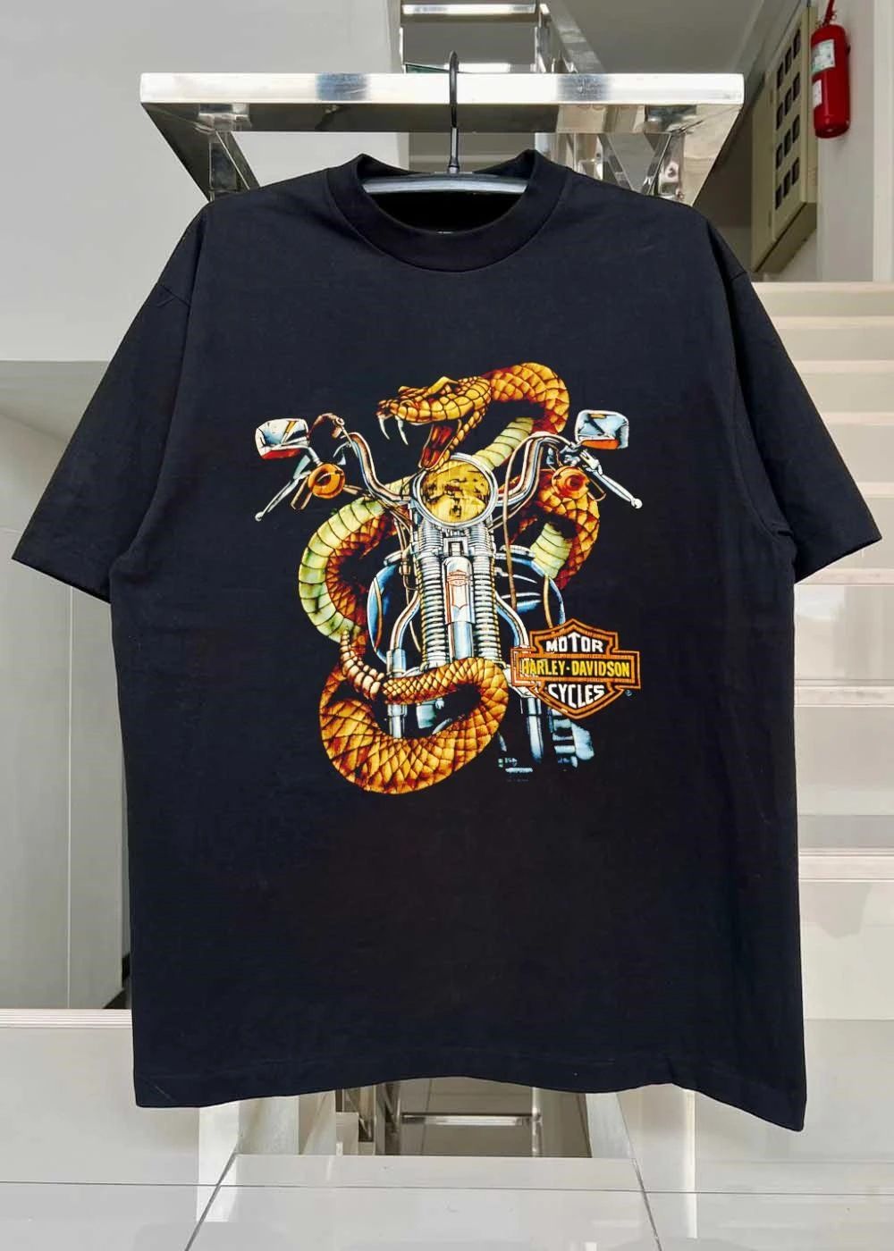 Harley-Davidson Snake Coiled Around Motorcycle Logo T-Shirt