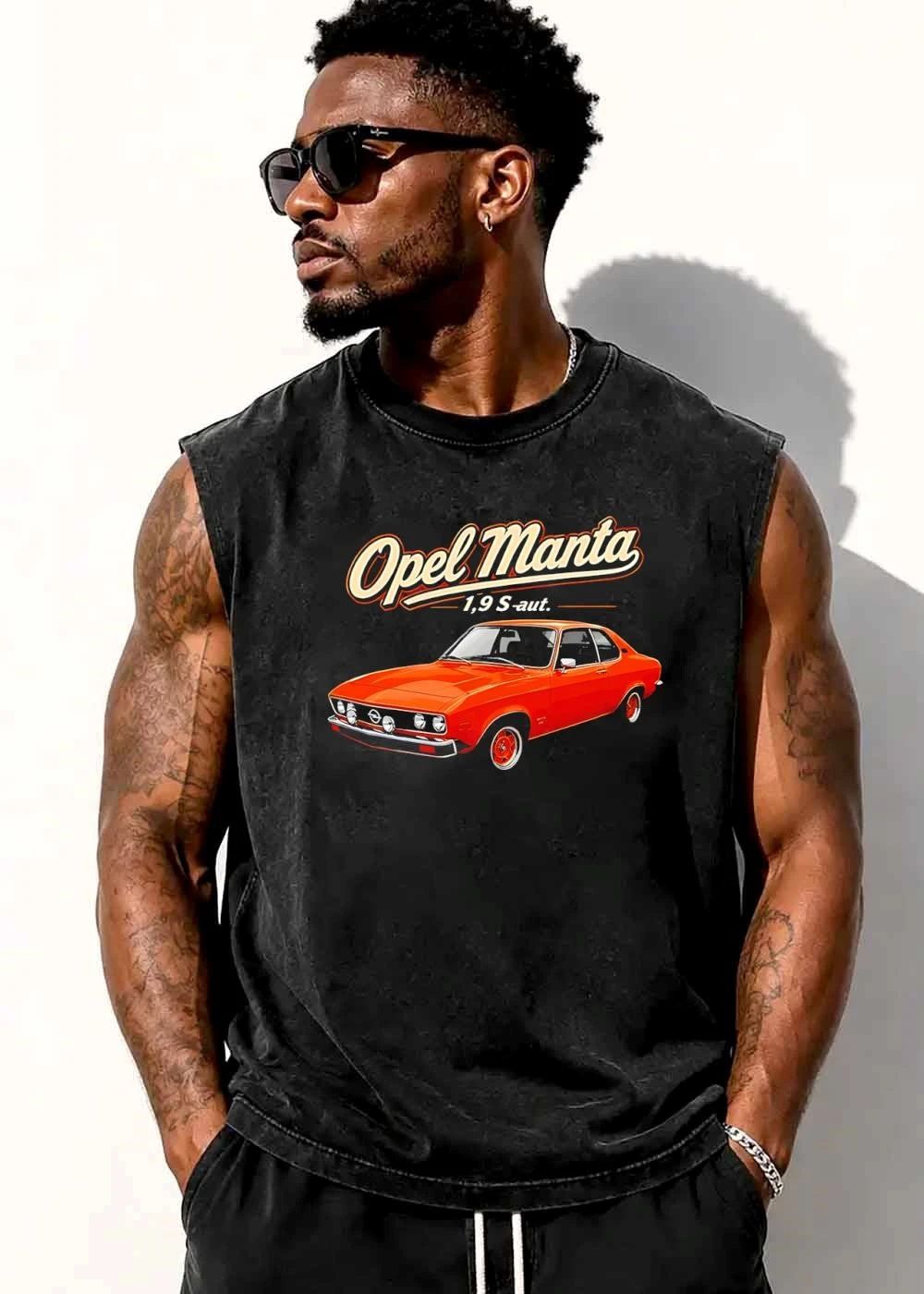Opel Manta 1 9 S Aut Orange Retro Classic Coupe Car Illustration shirt