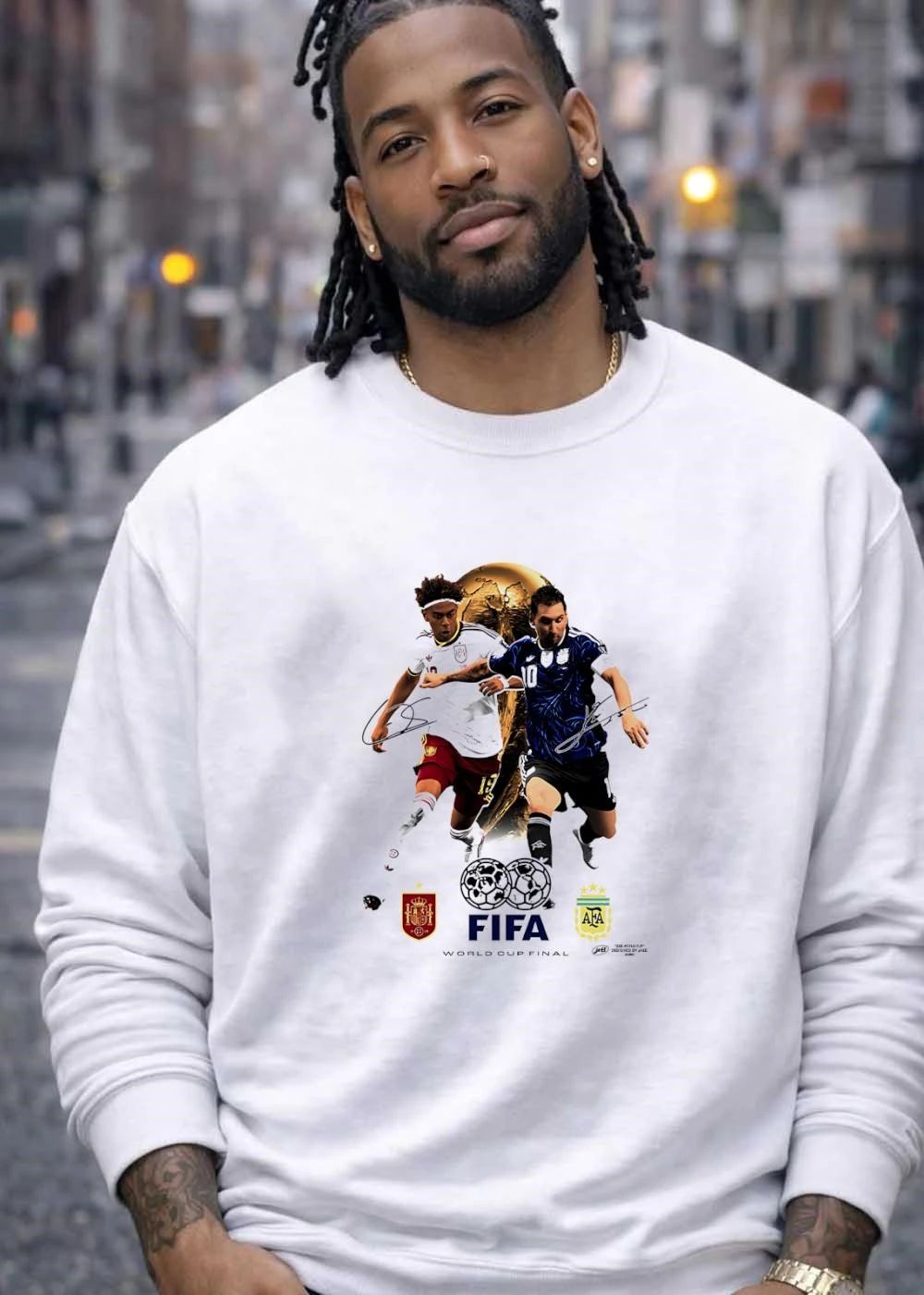 Jee World Cup Final Spain Argentina Soccer Players Competing Fifa Shirt