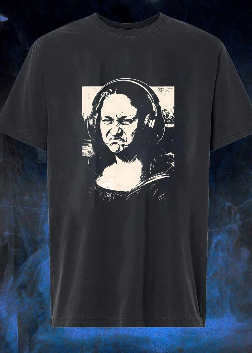 Mona Lisa Listening to Music Bad Vibes shirt