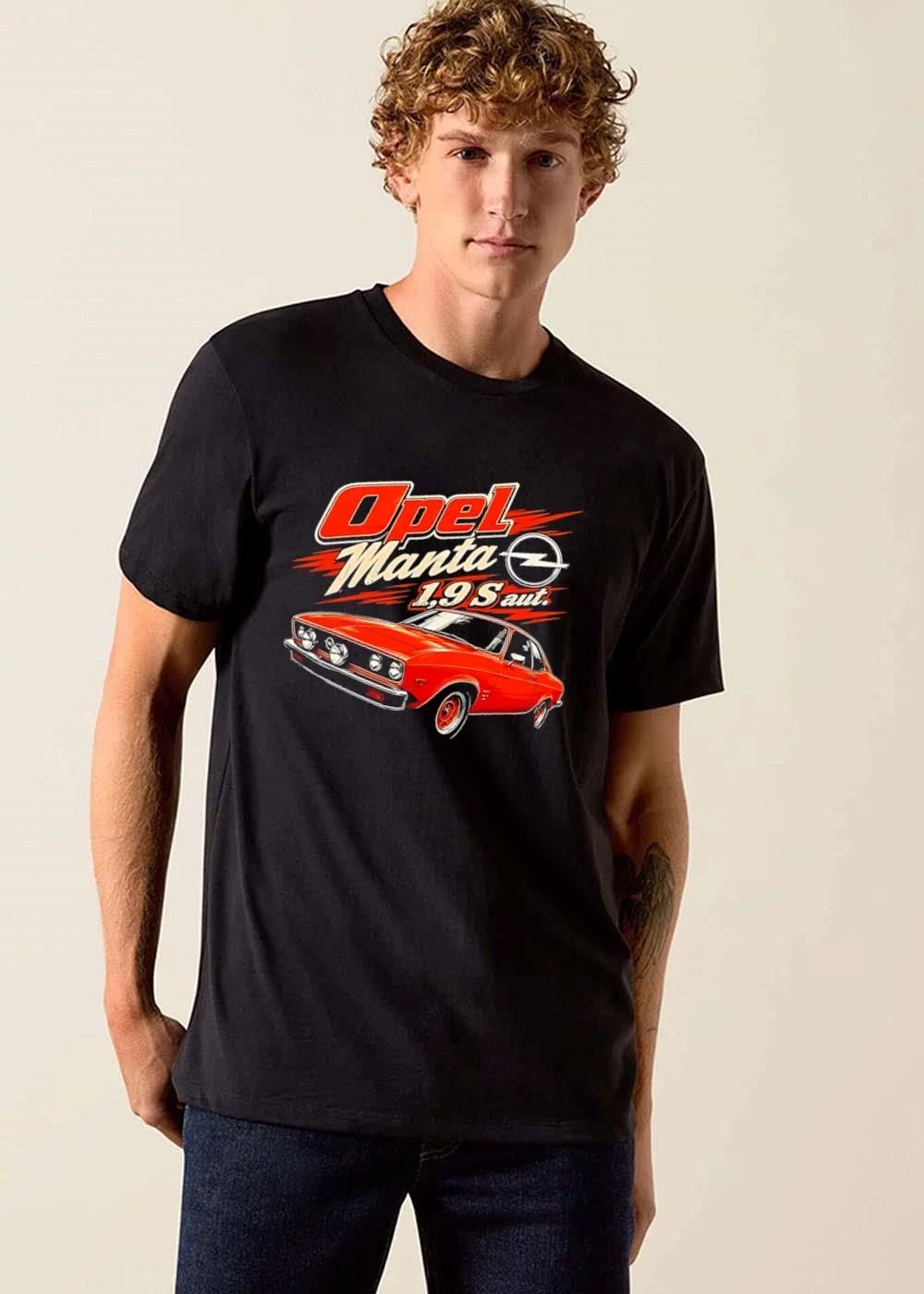 Opel Manta 1 9 S Aut Red Classic Sports Car Retro Graphic shirt