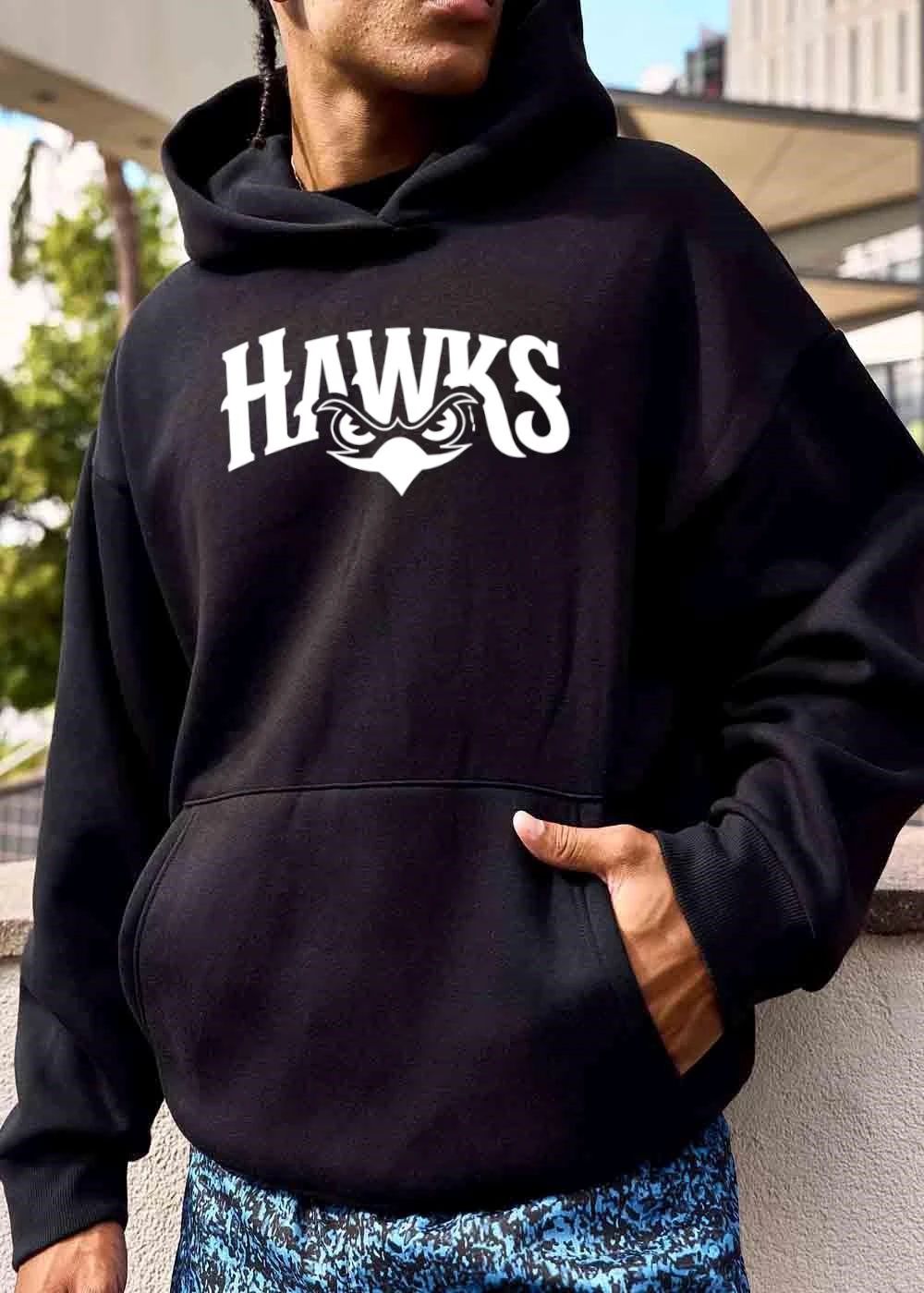 Hawks Arched Typography Aggressive Predator Bird Mascot shirt