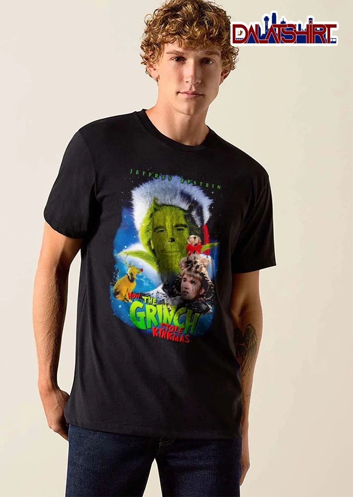How The Grinch Stole Kirkmas Jeffrey Epstein Face Swap Charlie Kirk Cindy Lou Who Poster shirt