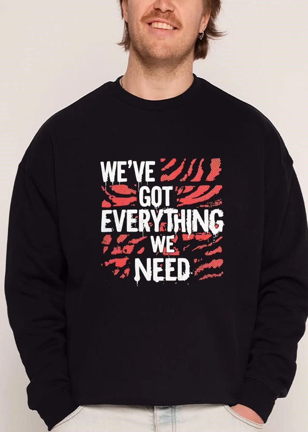 Weve Got Everything We Need Red Distressed Tiger Camo Print Pattern shirt