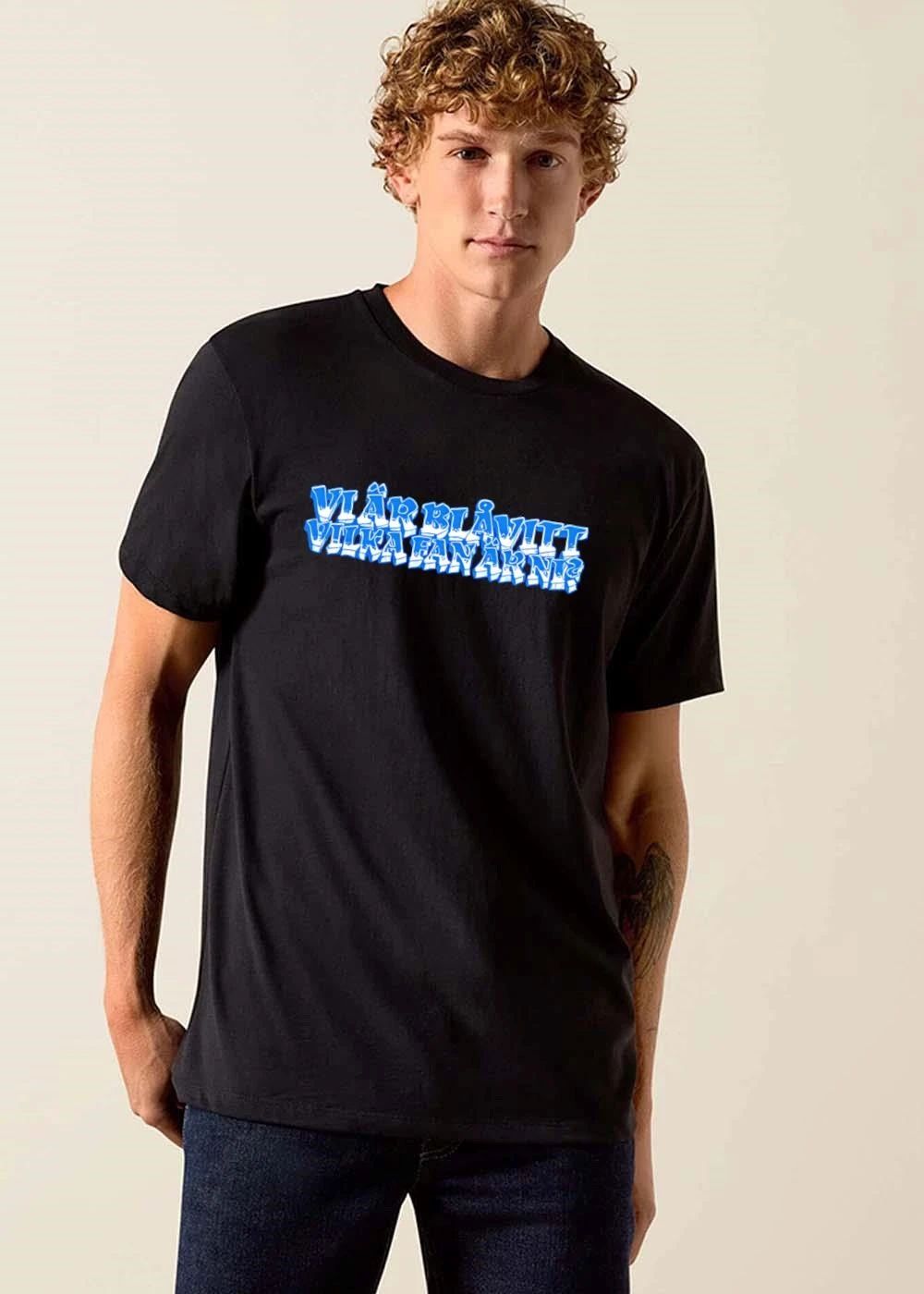 Vi R Bl Vitt Vilka Fan Ni Blue White Ice Graffiti 3d Letters shirt