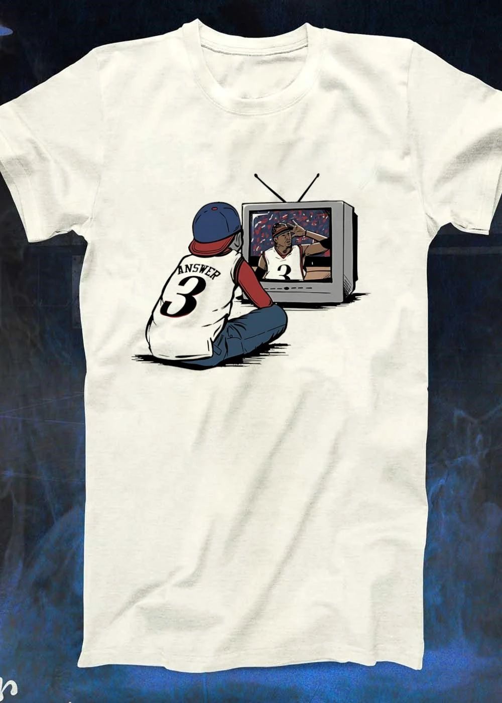 Allen Iverson Celebrating 3 Answer 76ers T-Shirt