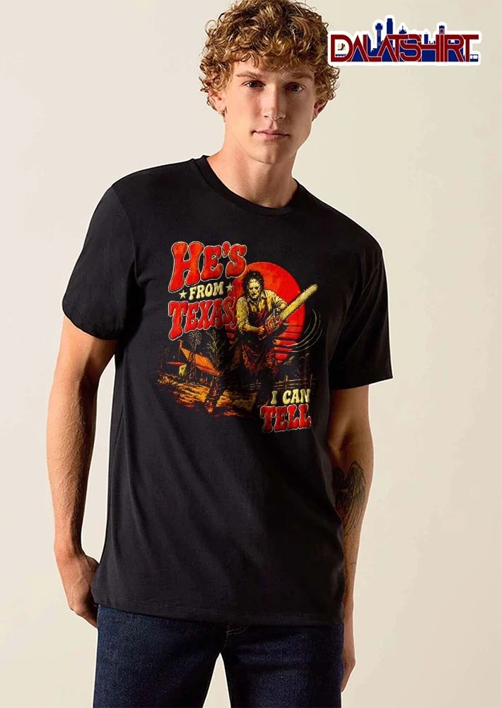 He’s From Texas Chainsaw Massacre Vintage Sunset Shirt