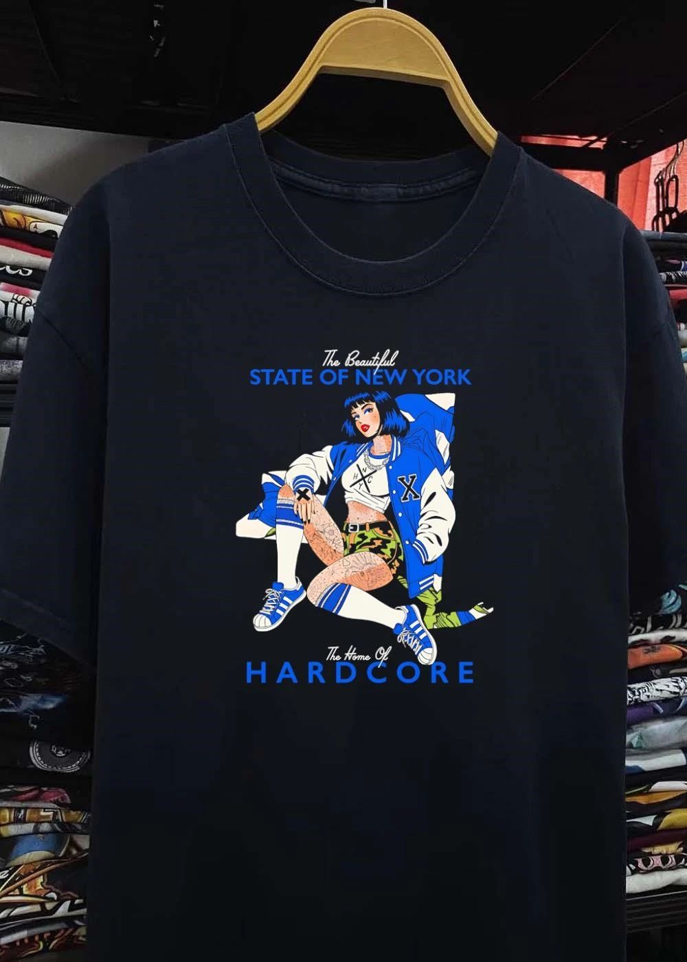 The Beautiful State of New York The Home of HARDCORE Girl Sitting shirt