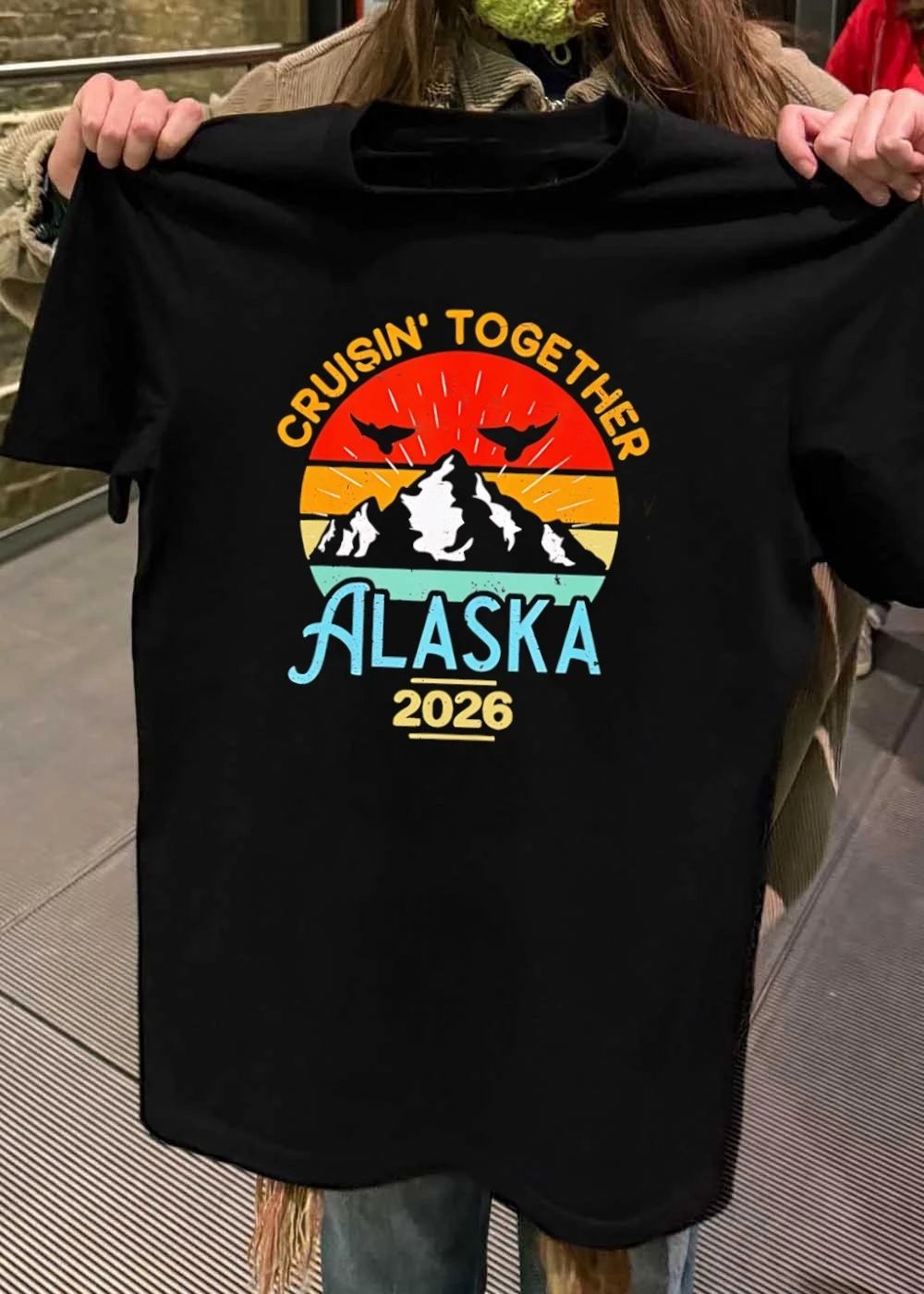 Cruisin Together Alaska 2026 Retro Mountain Travel shirt