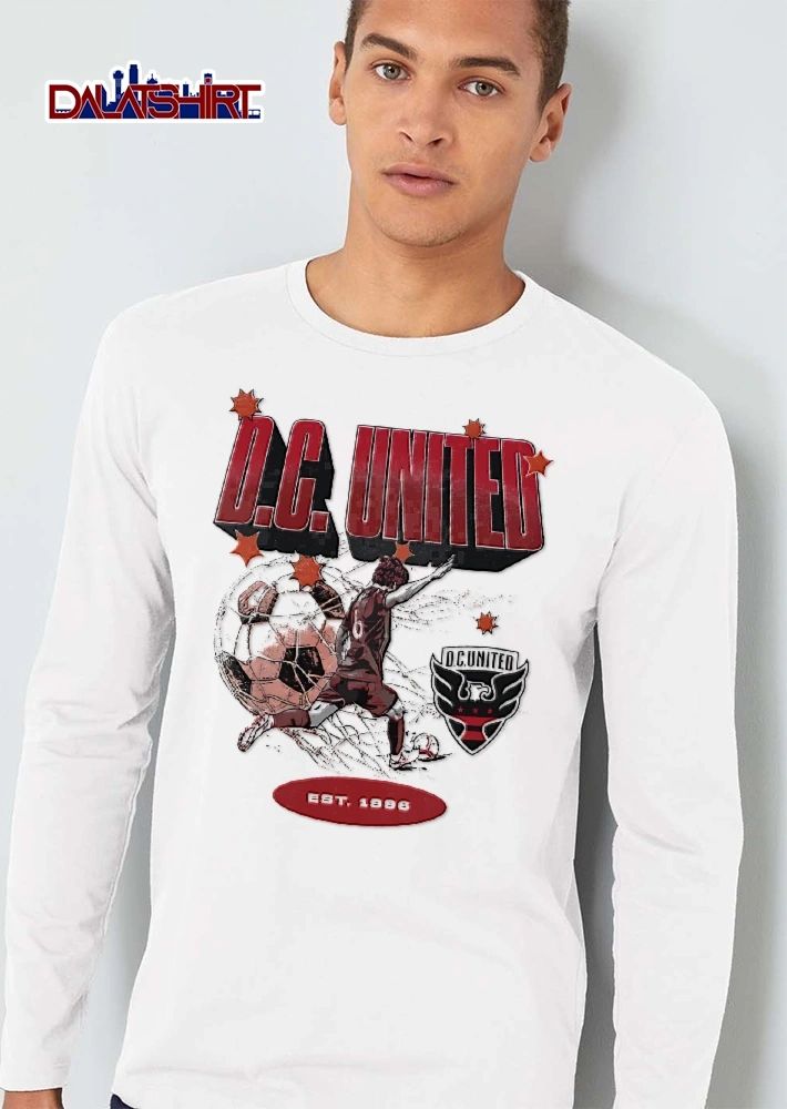 DC United MLS Est 1996 Soccer Player Kicking Ball Stars Crest shirt