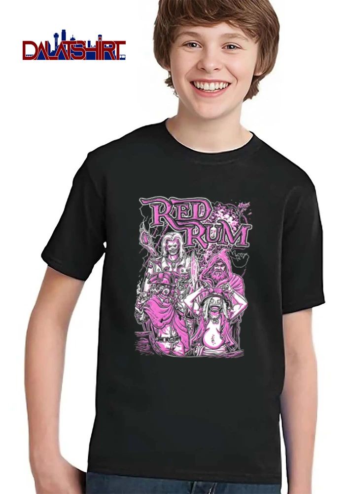 Red Rum Pink Pirate Crew Captain Hooded Wizard Comic Line Art shirt