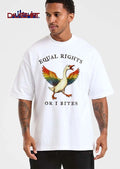Equal Rights Or I Bites Rainbow Wings Angry Goose Running Line Art shirt