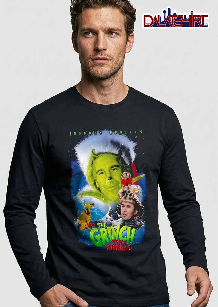How The Grinch Stole Kirkmas Jeffrey Epstein Face Swap Charlie Kirk Cindy Lou Who Poster shirt