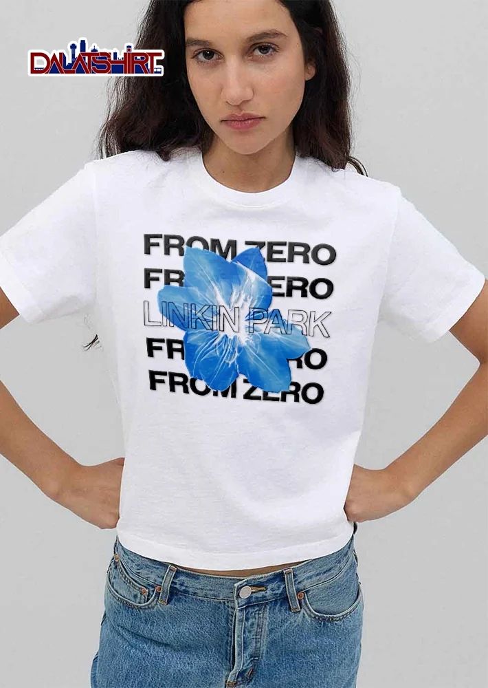 Linkin Park From Zero Bright Blue Flower Petals shirt