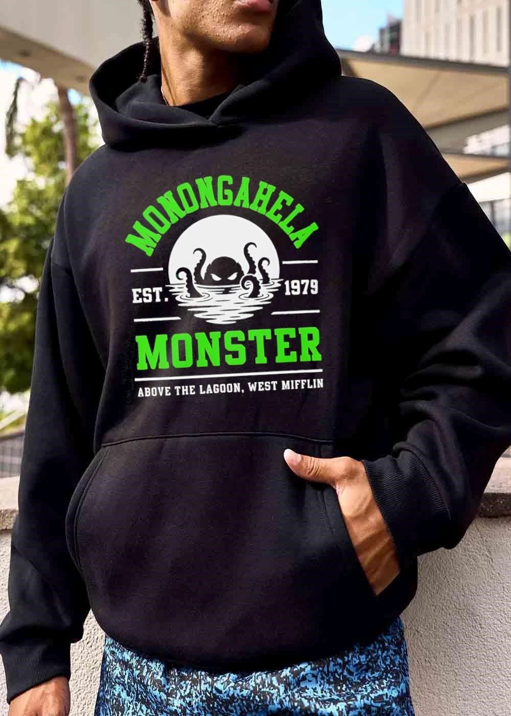 Monongahela Monster Est 1979 Above The Lagoon West Mifflin Octopus Water Full Moon shirt