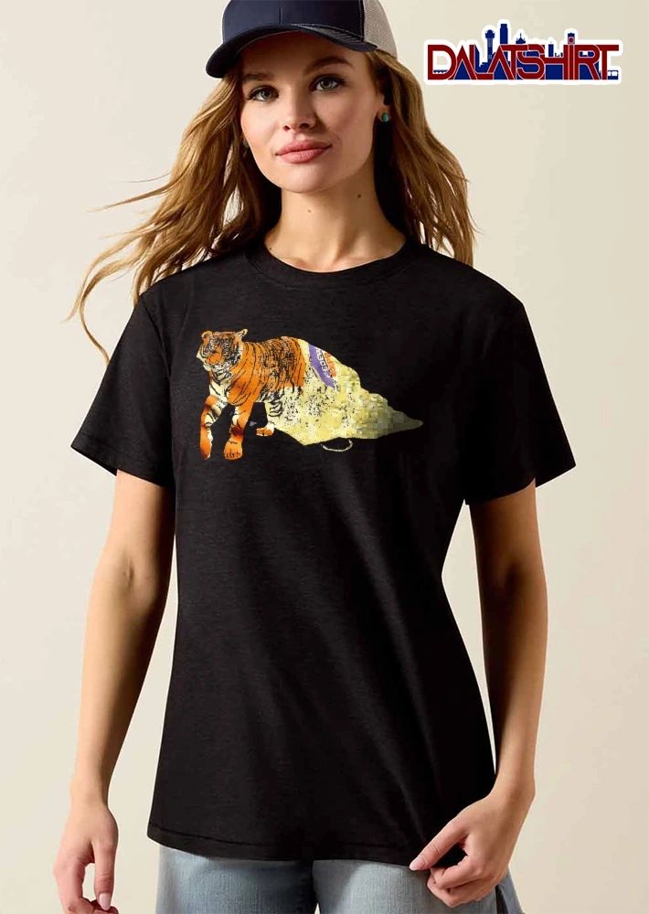 Fedex Tiger Draped In Distressed Envelope Packaging Cutout shirt