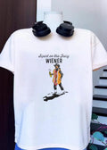Squirt On This Juicy Wiener Cartoon Cowboy Hot Dog Costume Mustard Bottle shirt