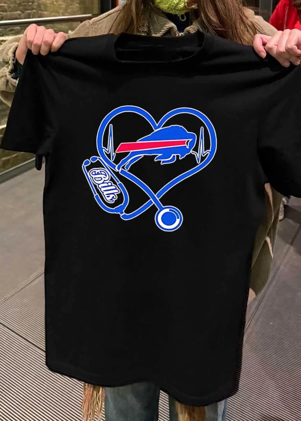 Bills Heartbeat Stethoscope Medical Care Bills T-Shirt