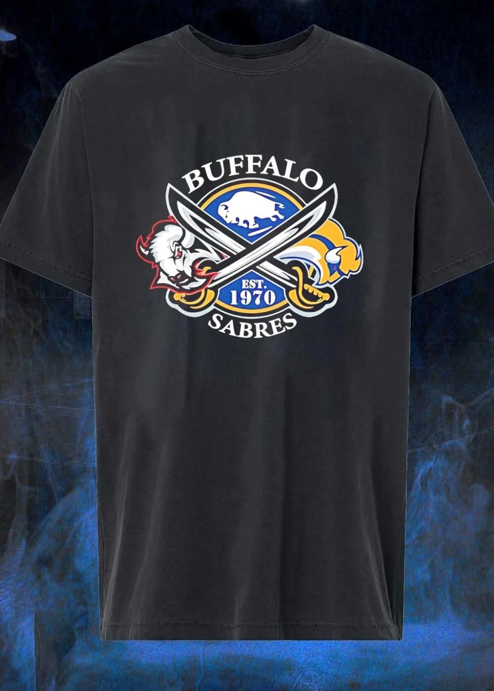 Buffalo Sabres est 1970 Crossed Sabers Logo T-Shirt