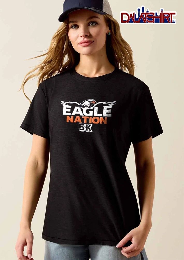 Eagle Nation 5k Screeching Feathered Bird Head Spreading Wings shirt
