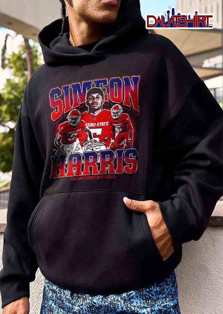 Fresno State Bulldogs NCAA Mr No Panic Simeon Harris Player Collage Halftone Bootleg shirt