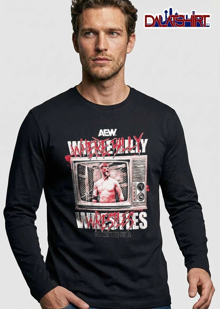 AEW Where Real Wrestles Where Will Wrestles On Another Level Will Ospreay Screaming Vintage Television shirt