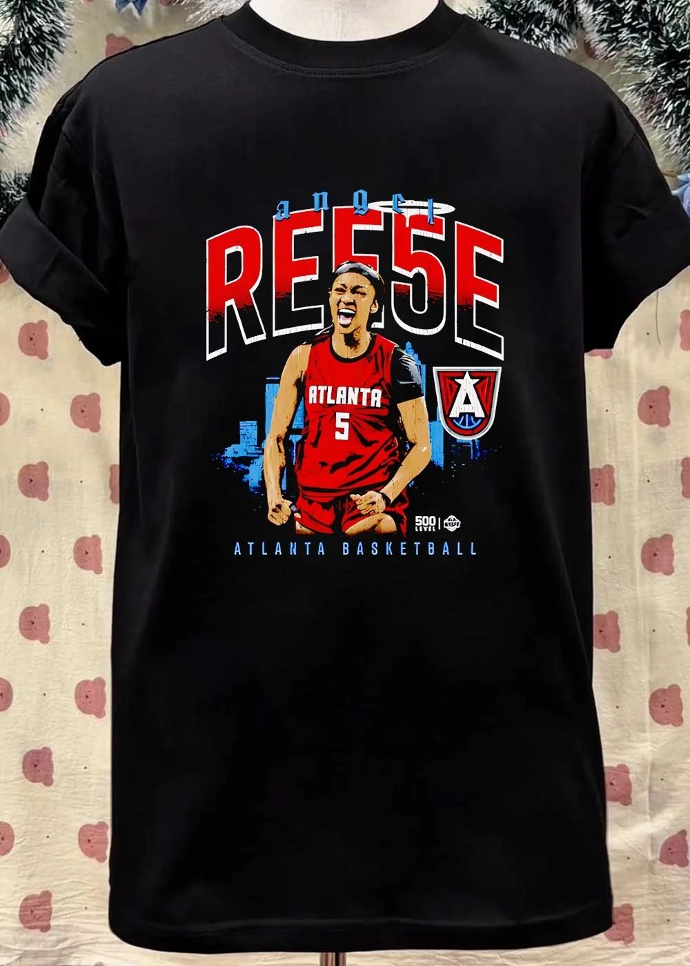 Angel Reese Shouting Atlanta Basketball Logo T-Shirt