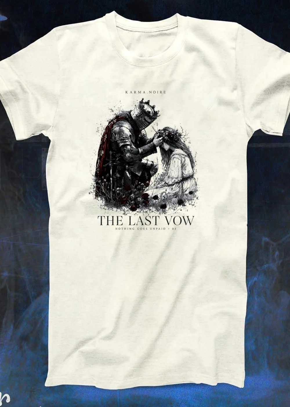 Karma Noire Knight Placing Crown on Girl The Last Vow Nothing Goes Unpaid 03 Shirt
